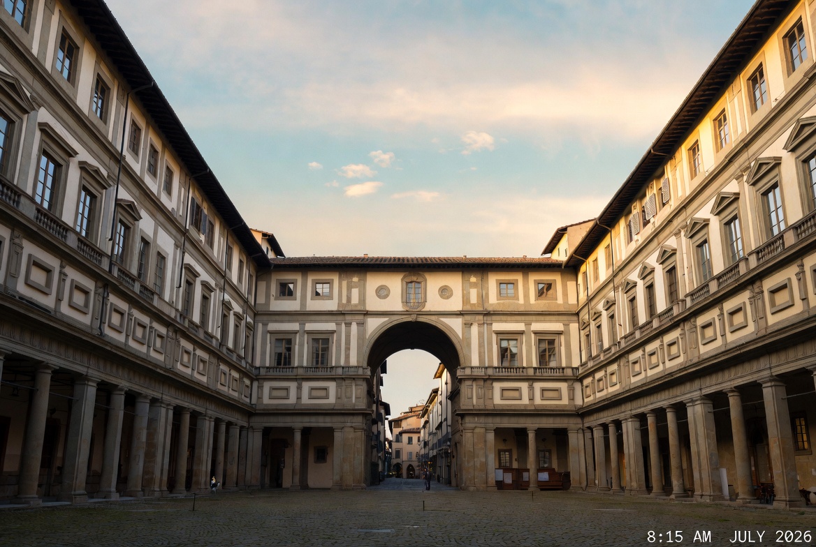 Florence Uffizi early morning July 2026 — arrive at opening and enjoy near-empty galleries