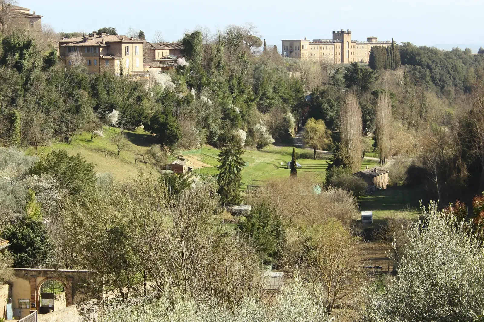 Green space at Orto de' Pecci below Siena's medieval historic centre