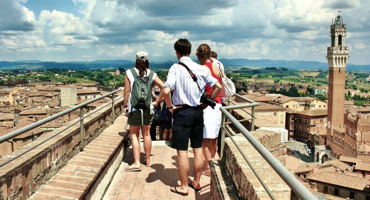 Panoramic view of Siena skyline